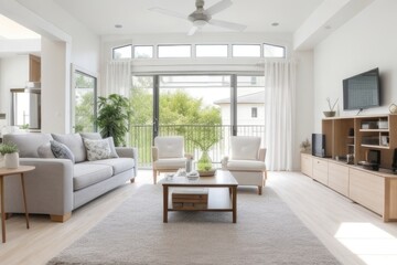 Open-concept living room interior