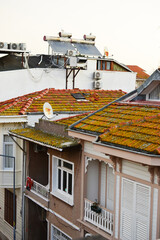 Roofs of houses on Buikada Island, Istanbul, Türkiye, Adalar.