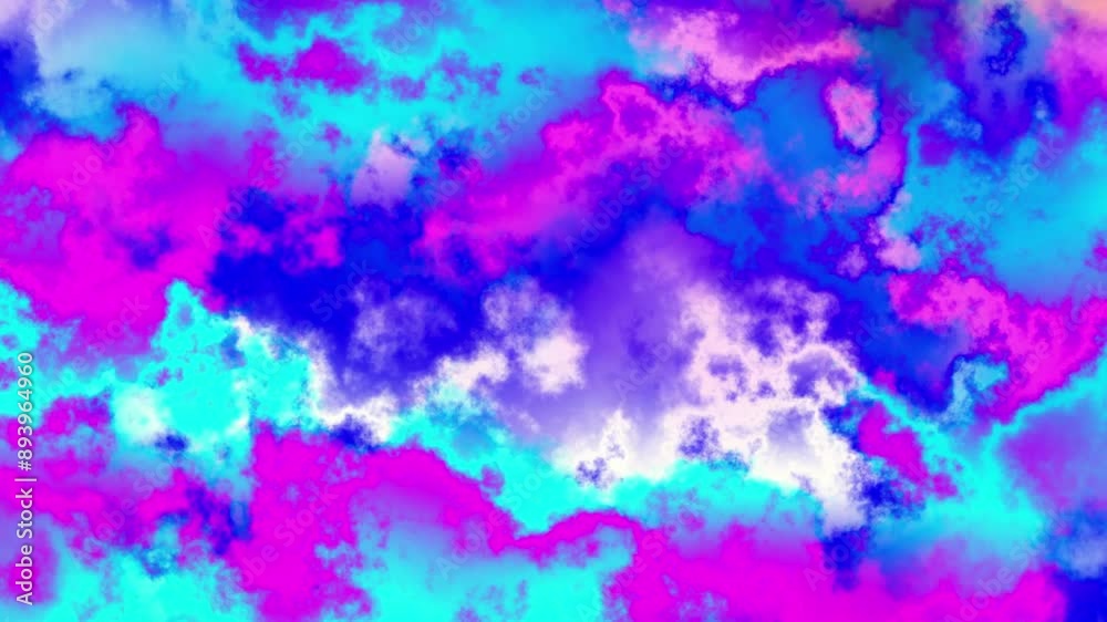 Aufkleber abstract animation of colorful watercolors moving in opposite directions. seamless looping 4k time-l