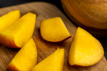 ripe and sweet nectarine fruit on the table