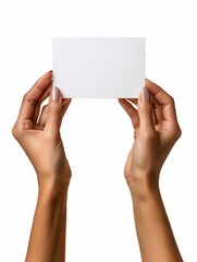 Fototapeta premium A person holding a card in their hands. AI.