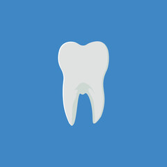tooth illustration on blue background