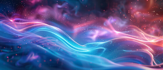Obraz premium Abstract Wavy Luminous Background