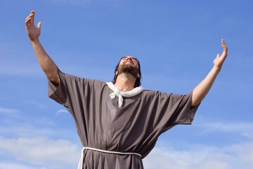 Man With Arms Raised