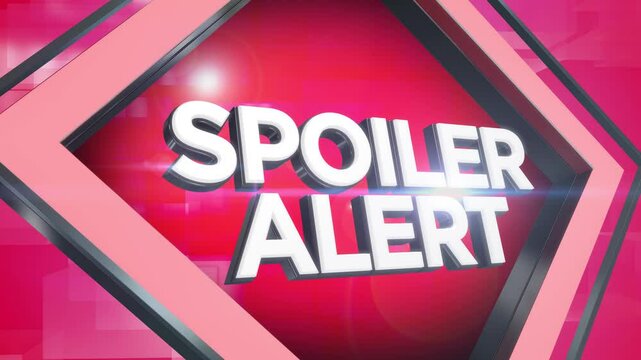 A dynamic green screen modern SPOILER ALERT background transition element. Blue and red versions included.	