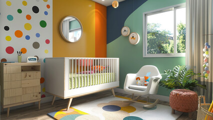  realistic high-resolution photo of nursery, with detailed background