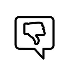 Fototapeta premium Vector graphics. SEO marketing, analytics, advertising, business icon. Linear icon, feedback button. Linear icons such as feedback, message icon, and thumb up.