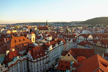 Naklejka premium Prague, the capital of the Czech Republic, is a rustic Eastern European city on the banks of the Vltava River