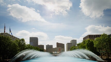 Obraz premium A City Fountain