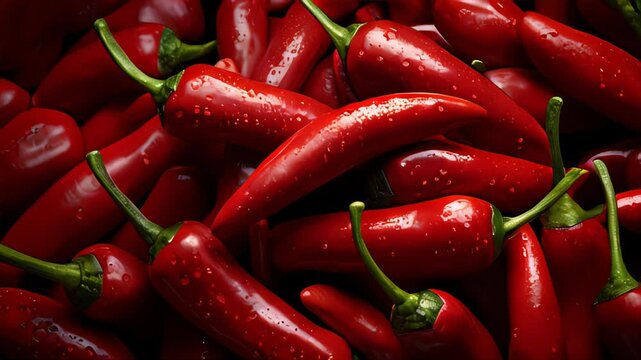 Delicious red hot chili pepper pattern