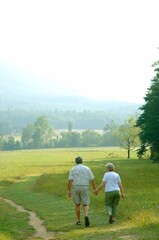 Fototapeta premium Seniors Go For A Walk