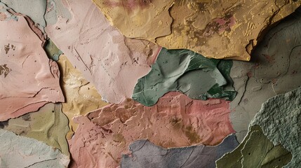 Naklejka premium Earthy tones of burnt sienna, ochre, and olive green blend harmoniously, mimicking the natural textures of stone and soil, perfect for grounding and organic designs.