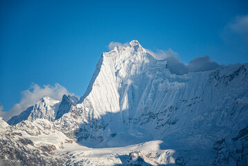 the Himalaya mountain in Jilong in tibet with cloud