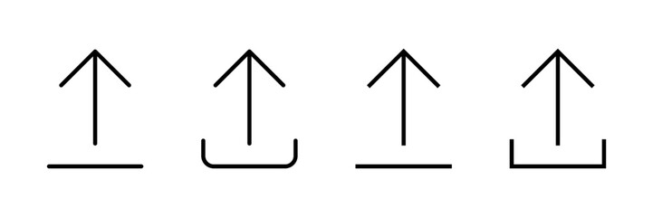 Upload icon vector isolated on white background. Upload sign icon. Upload button. Load symbol.