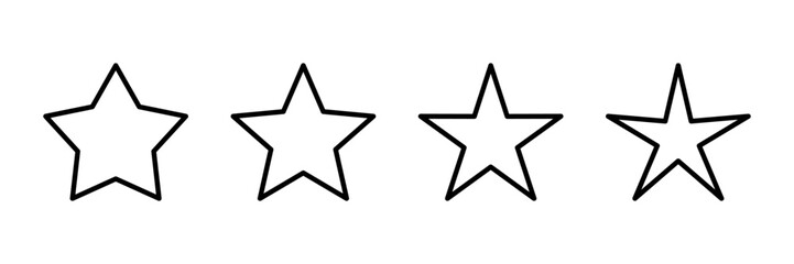 Star Icon vector isolated on white background. Star vector icon. Rating symbol