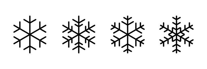 Snowflake icon vector isolated on white background. snow icon vector. Symbol of winter, frozen