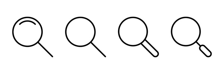 Search icon vector isolated on white background. Glass vector icon. search magnifying glass icon. Find