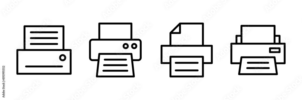Poster printer icon vector isolated on white background. print icon. fax vector icon.