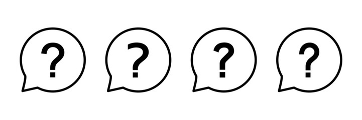 Question Icon vector isolated on white background. Question mark sign. help icon. Faq