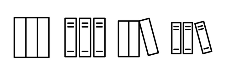 Library icon vector isolated on white background. Book icon vector