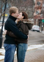 Fototapeta premium Romantic Winter Kiss
