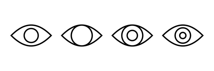Eye icon vector isolated on white background. Look and Vision icon. Eye vector icon
