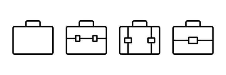 Briefcase icon vector isolated on white background. Briefcase vector icon