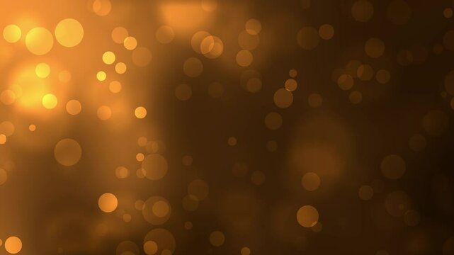 Brown background with blurred yellow circles suitable for graphic design projects and website backgrounds. 4K Seamless looping