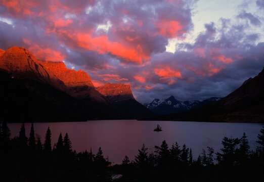 Summer Sunrise, Saint Mary Lake, Glacier National Park