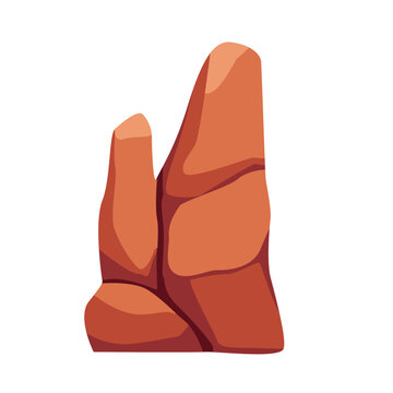 red rock formation cartoon style clip art preview