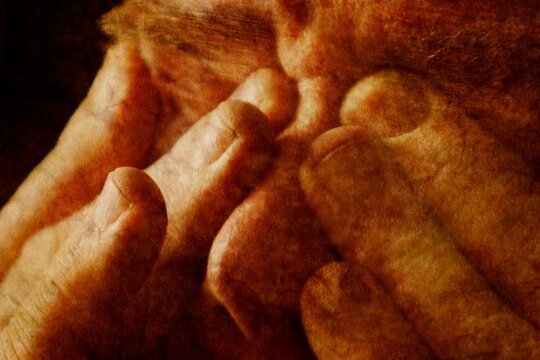 A Man Shutting His Eyes