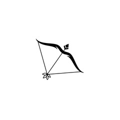 bow and arrow logo in flat vector design style