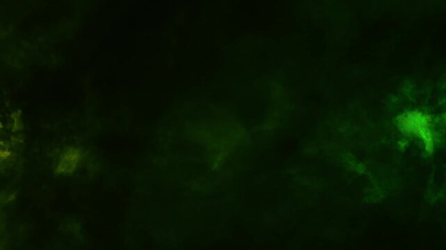 Endless Smoke Waves with Green Lights Loop (PNG Background) - (4K_30fps)
