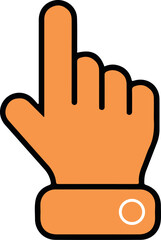 Pointing Up Fill and Stroke icon Design