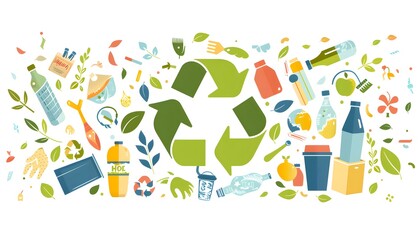 Recycling and Sustainability Concept Illustration