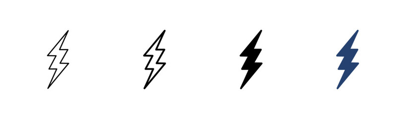 Lightning icon set. electric icon vector. power icon. energy sign