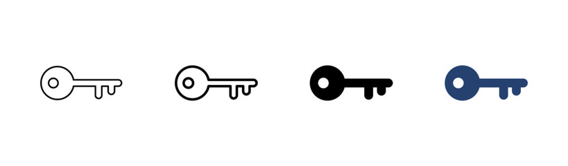 Key icon set. Key vector icon. Key symbol