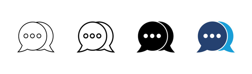 Chat icon set. speech bubble icon. comment icon vector. message. contact us