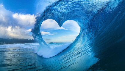 Big waves in the shape of a heart