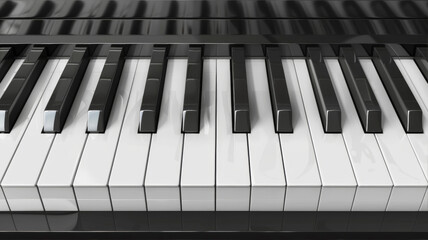 piano keys closeup