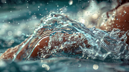  realistic high-resolution photo of ocean, with detailed background