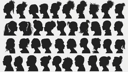 hundreds of mix silhouettes