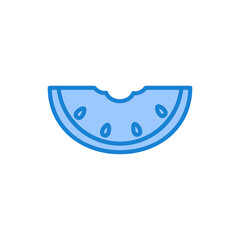 Watermelon icon isolated white background editable.