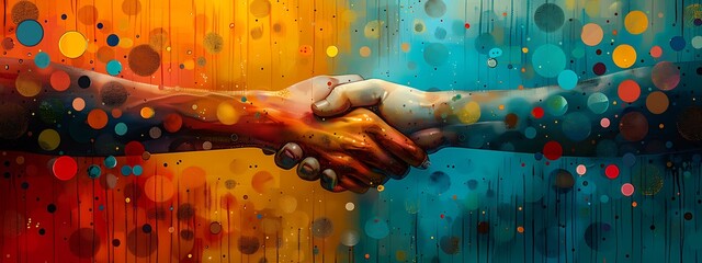 Design art concept abstract contemporary modern background business graphic idea. Work concept art design retro office poster icon hand team success digital ad artwork visual technology research job.	