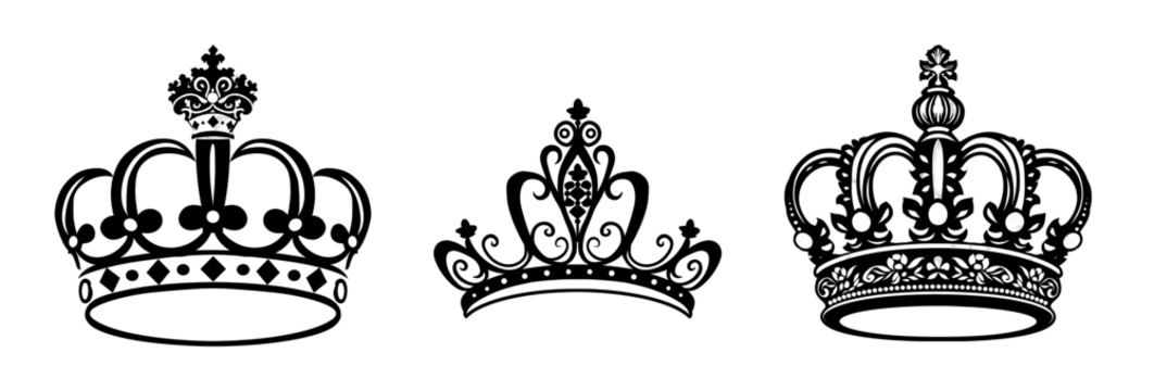 Three Crown Silhouettes.