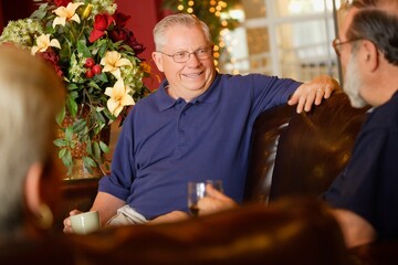 Senior Men Conversing