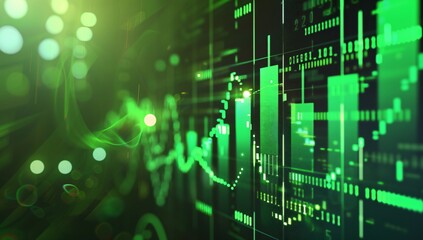 Fototapeta premium green binary code