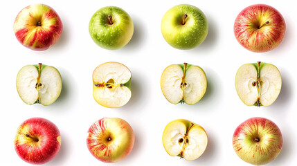 Fototapeta premium Green and yellow apple
