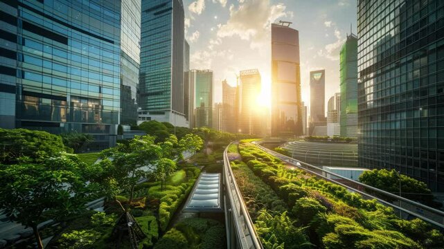 A corporate report highlighting ESG (Environmental, Social, Governance) metrics within the green energy sector, showcasing sustainable business practices in the renewable energy industry