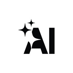 Generate ai, Artificial Intelligence Logo. Ai logo Concept. Vector symbol (AI). Abstract letter Ai logo. This logo icon incorporate with abstract shape in the creative way. letter A and I.